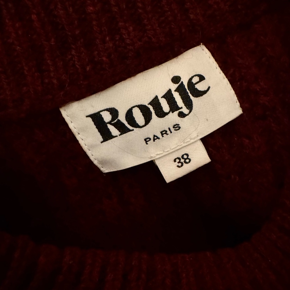 Rouje Burgundy Cable Knit Sweater - Picture 4 of 4